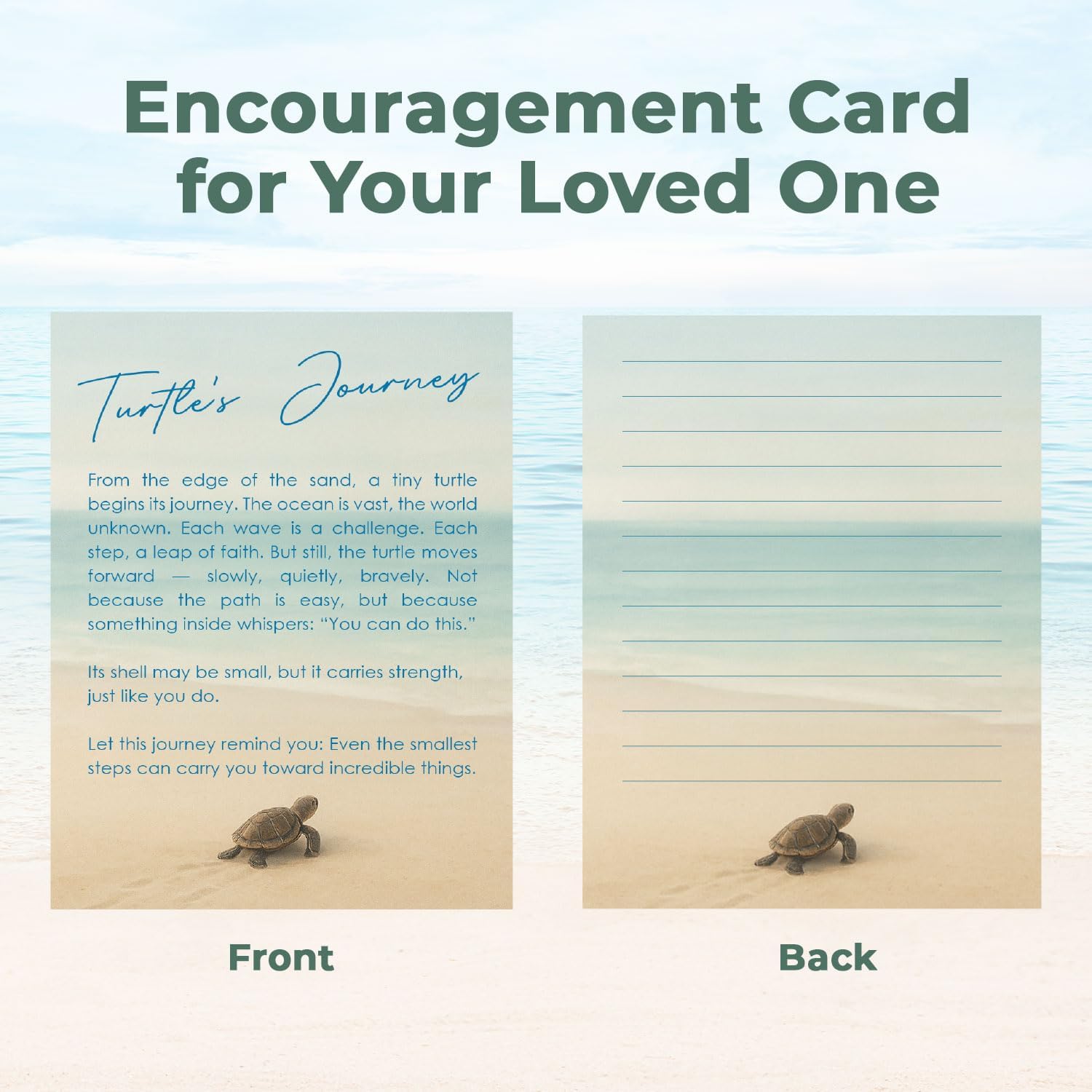 🐢Sea Turtle Suncatcher Ornaments with Story Card