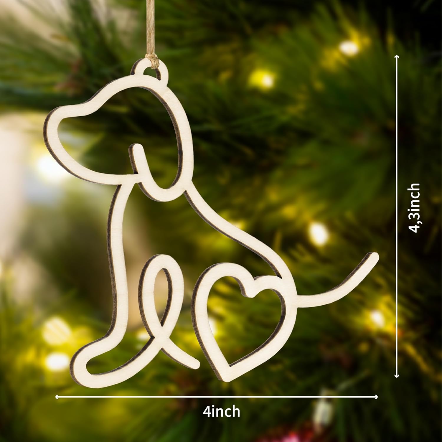 Wooden Dog Easter Ornament with Story Card