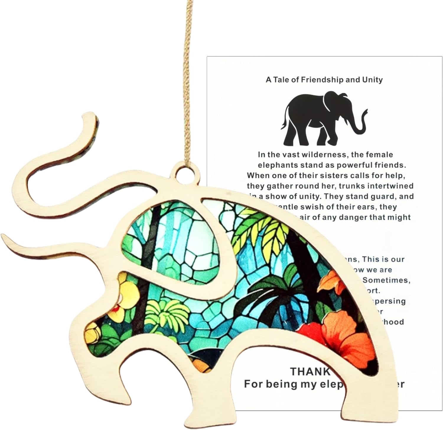 Elephant Gifts for Women with Story Card