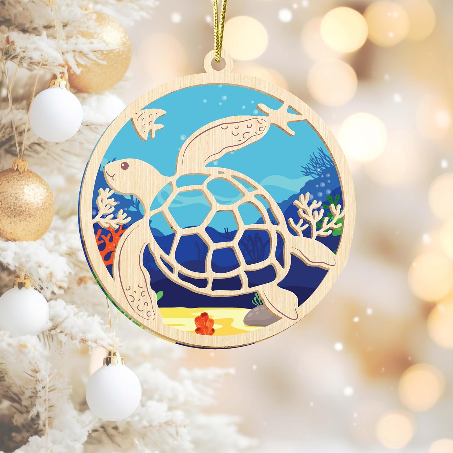 Sea Turtle Ornament Gifts for Women with Story Card