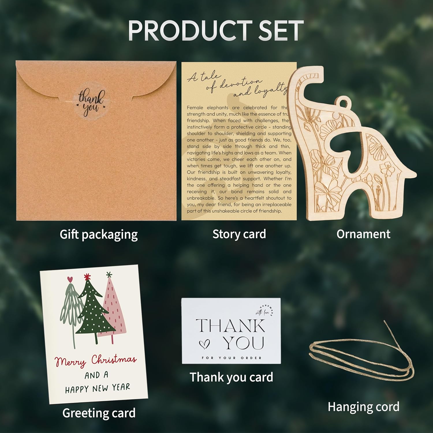 🐘Friendship Elephant Ornament • Friendship Gifts for Best Friends and Sisters