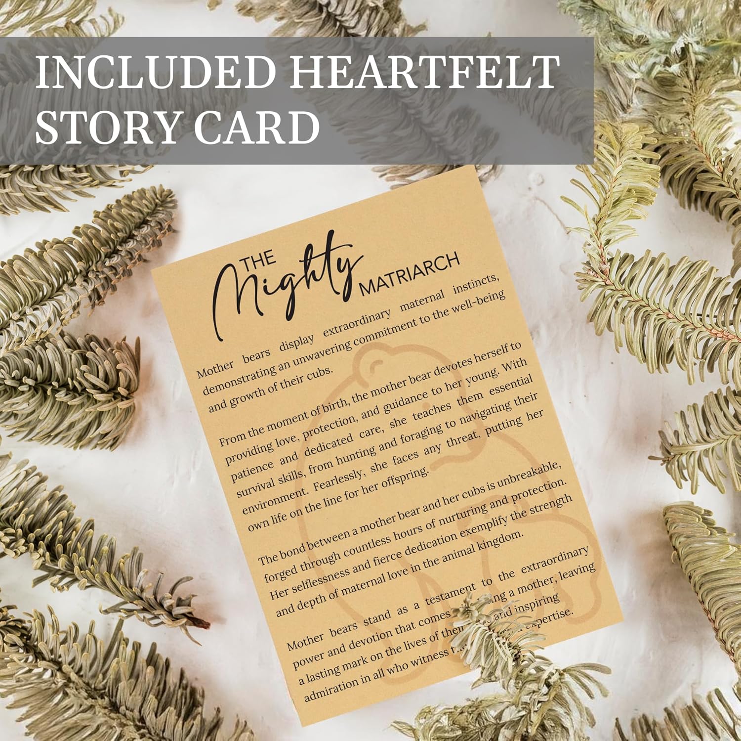 Mama Bear Wooden Ornament with Story Card