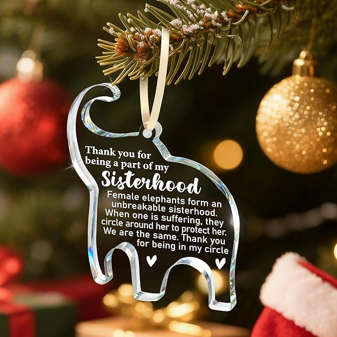 Best Friend Elephant Ornaments for Sisterhood