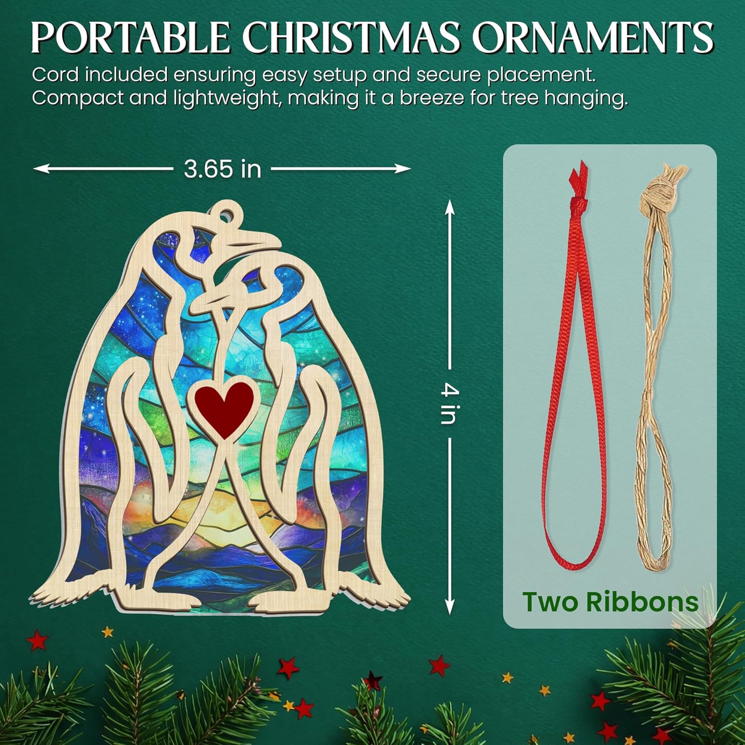 Anniversary Couple Gifts for Men Women - Penguin Ornaments