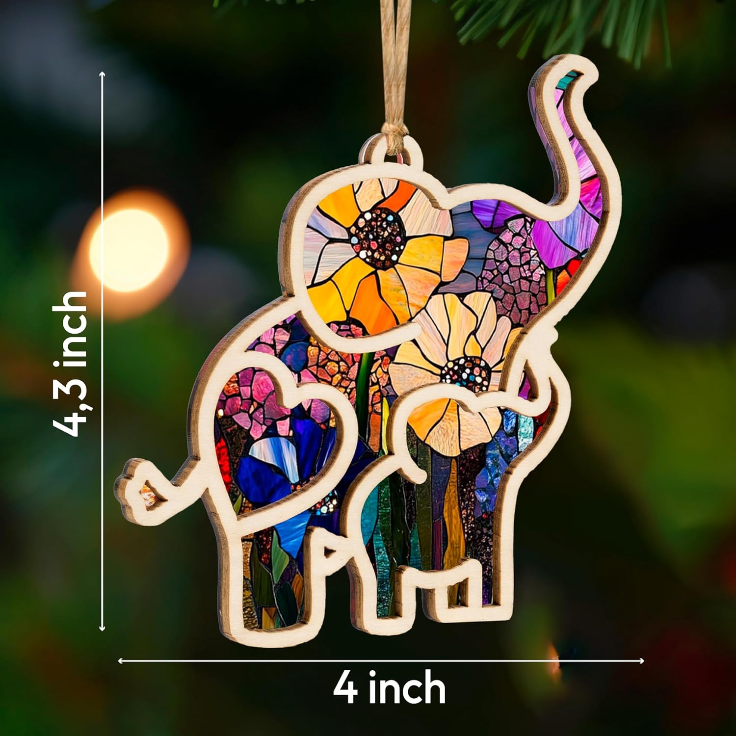 🐘Motherhood Elephant Ornament with Story Card • Sisterhood Gifts for Women Tribe💟