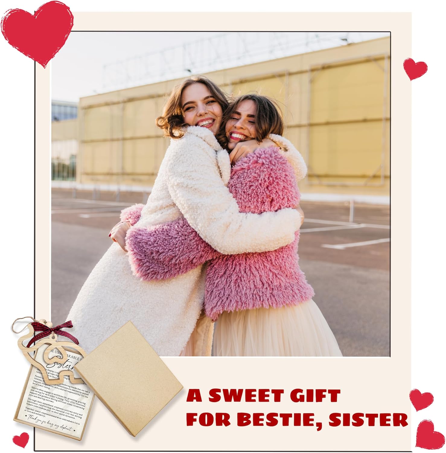 🐘Friendship Elephant Ornament - Wooden Elephant Ornament