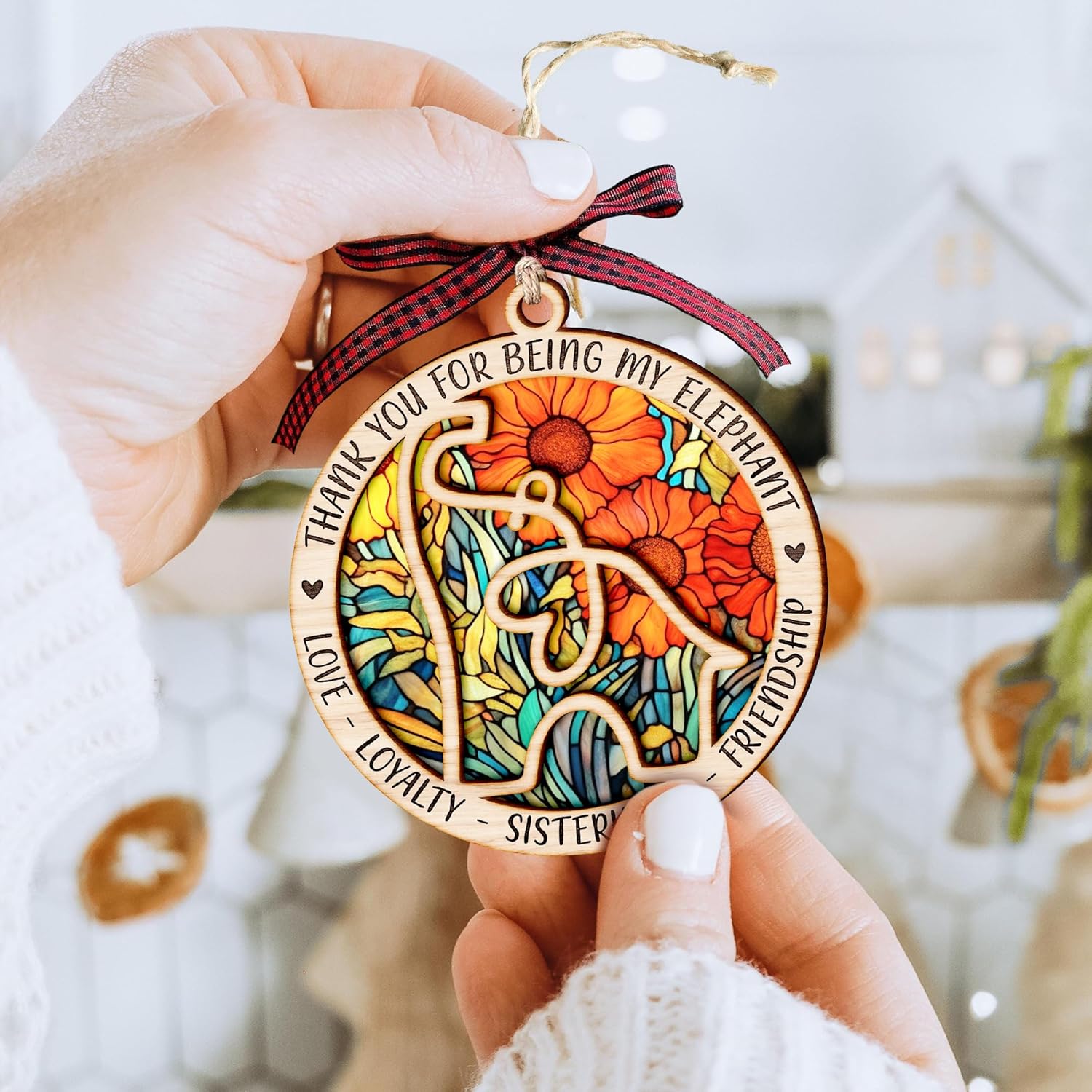 Elephant-Themed Friendship Ornaments -Friend Gift 