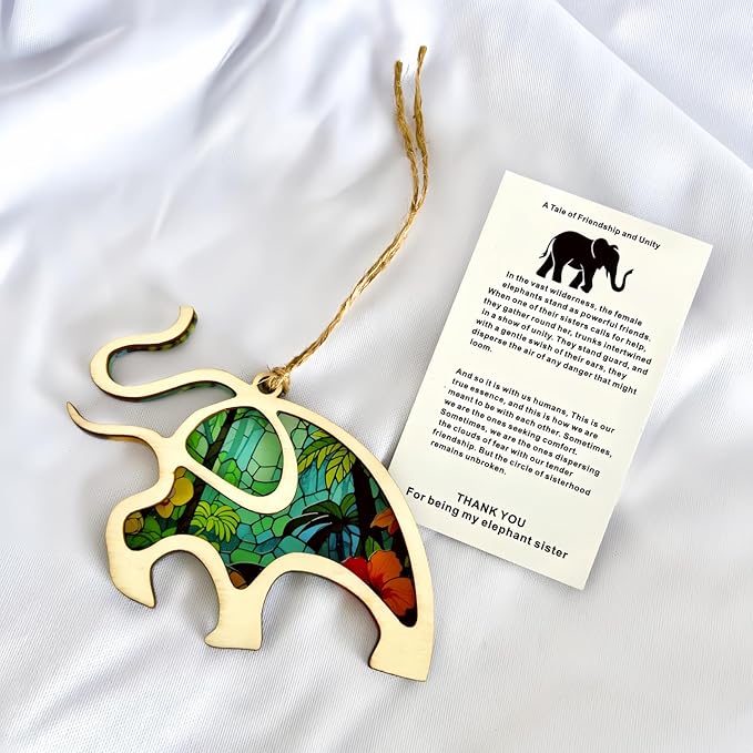 Elephant Gifts for Women with Story Card