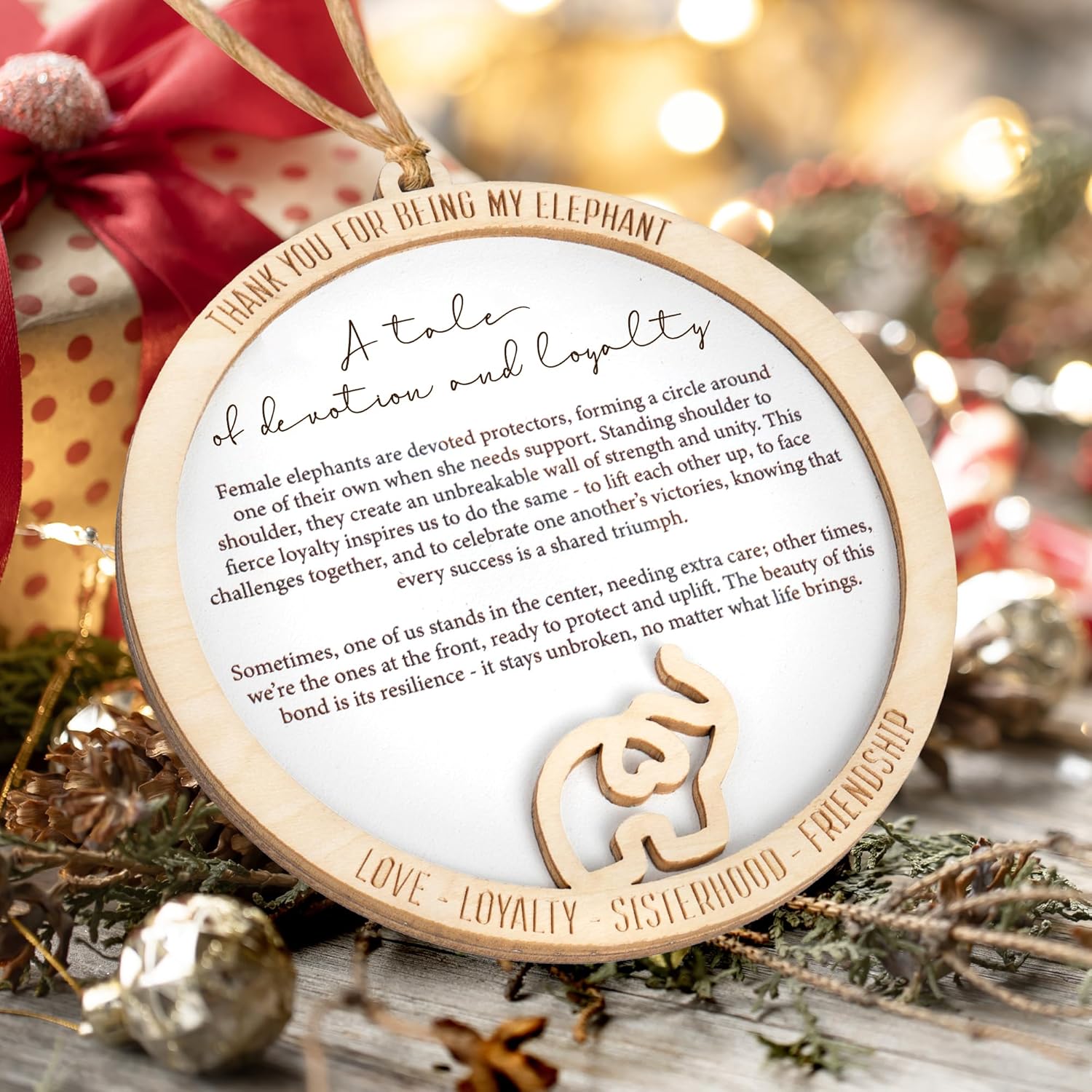 Friendship Elephant Ornament with Story Card • Friendship Gifts for Best Friends and Sisters