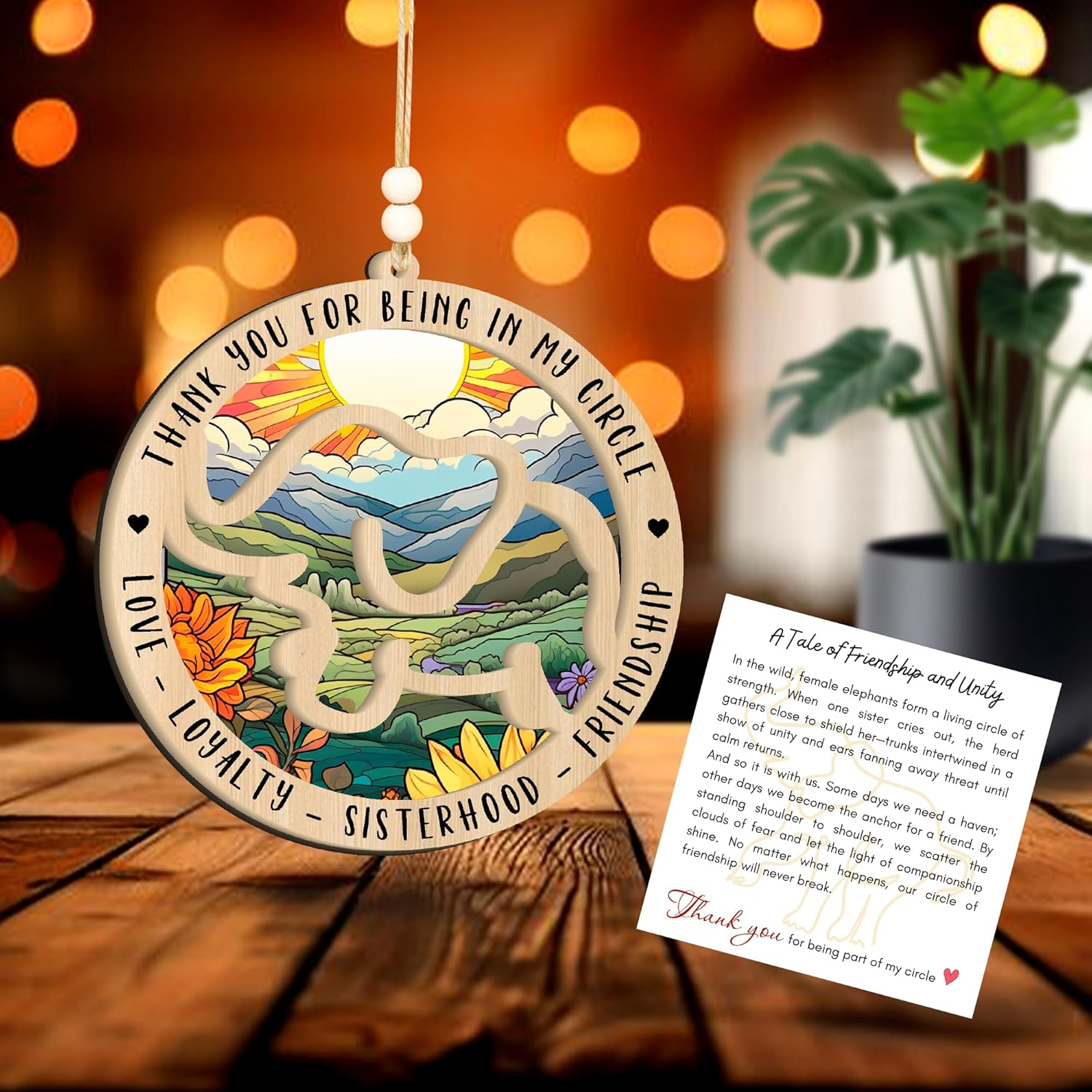 Elephant Ornament with Story Card