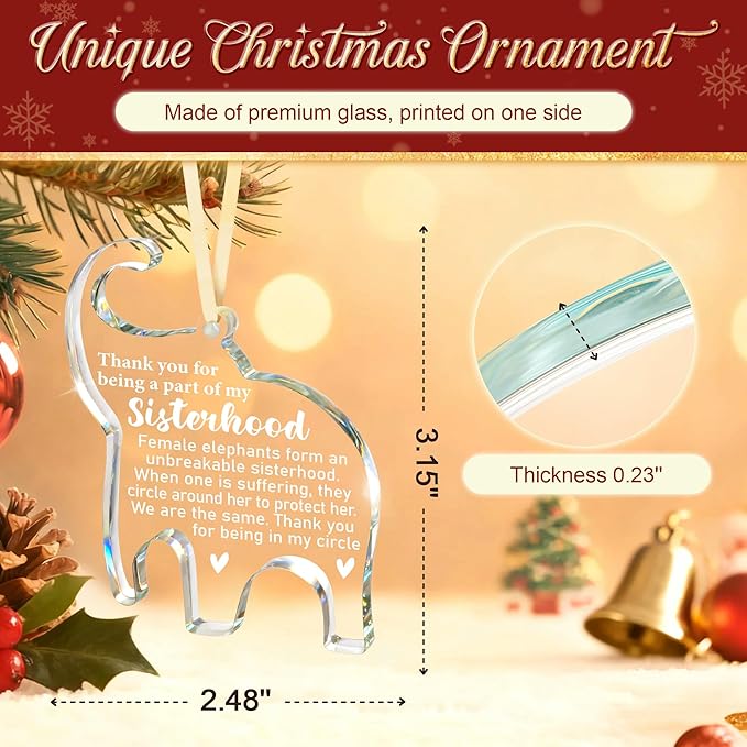 Best Friend Elephant Ornaments for Sisterhood