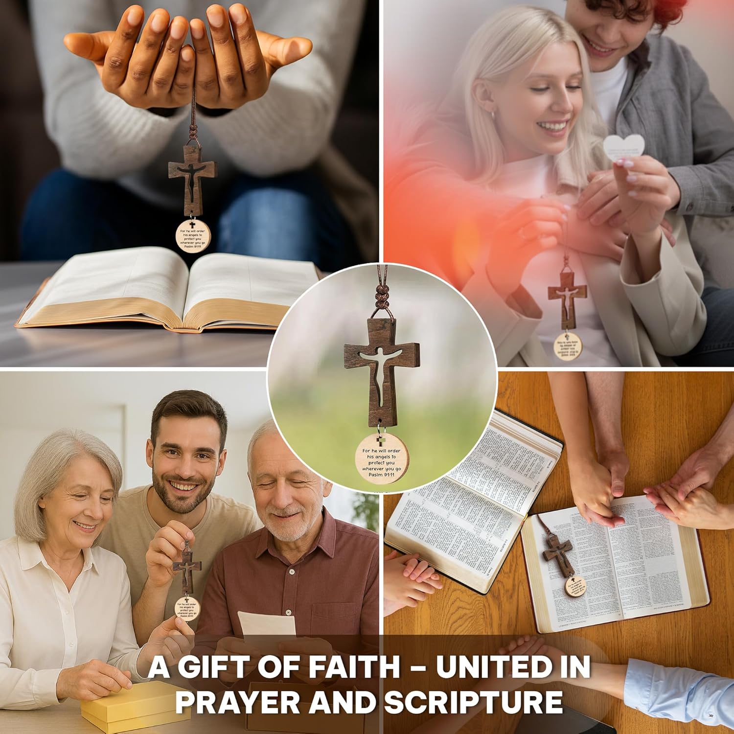 Cross With Bible Verse Ornament