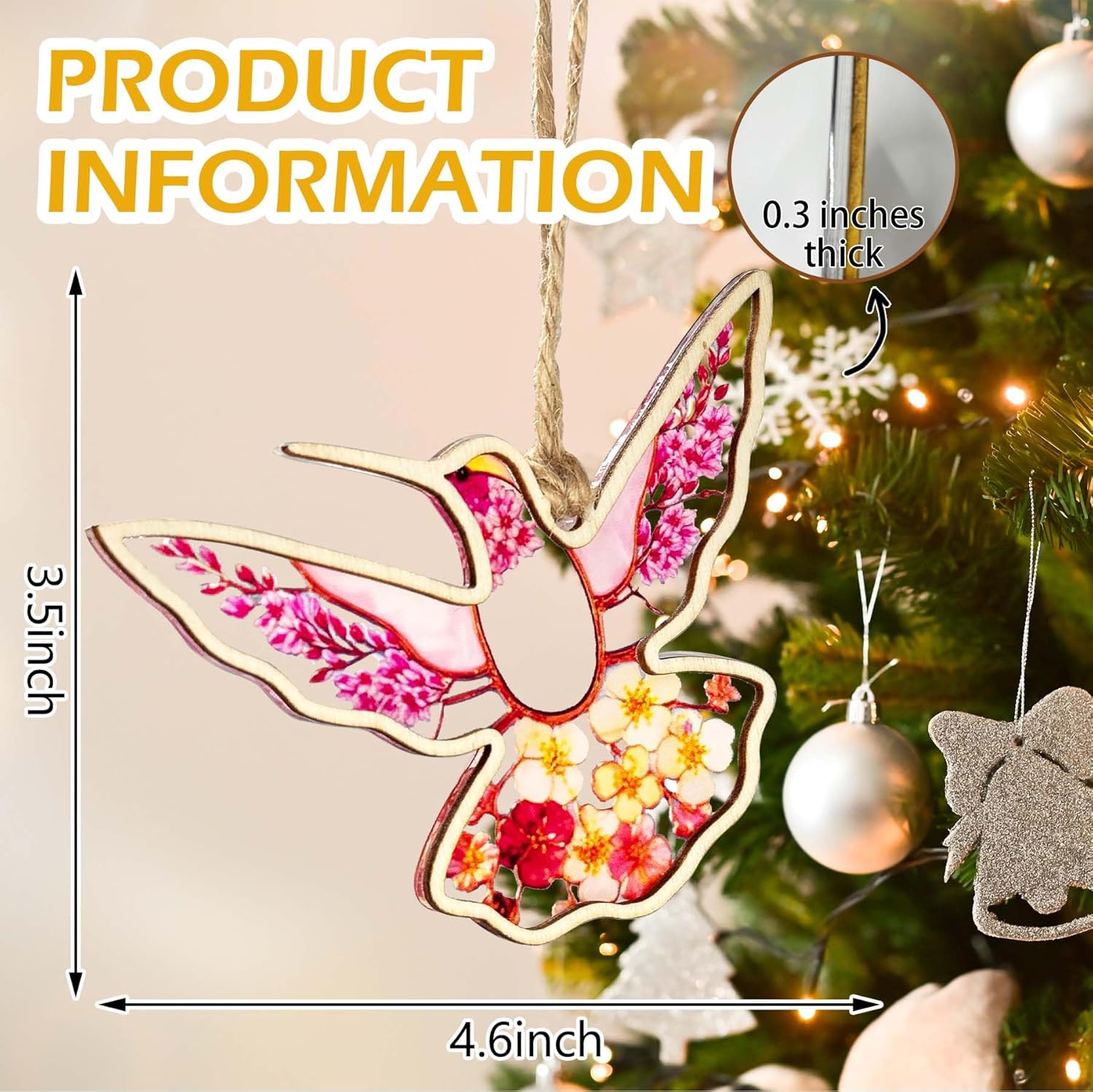 Hummingbird Ornament Decor with Story Card