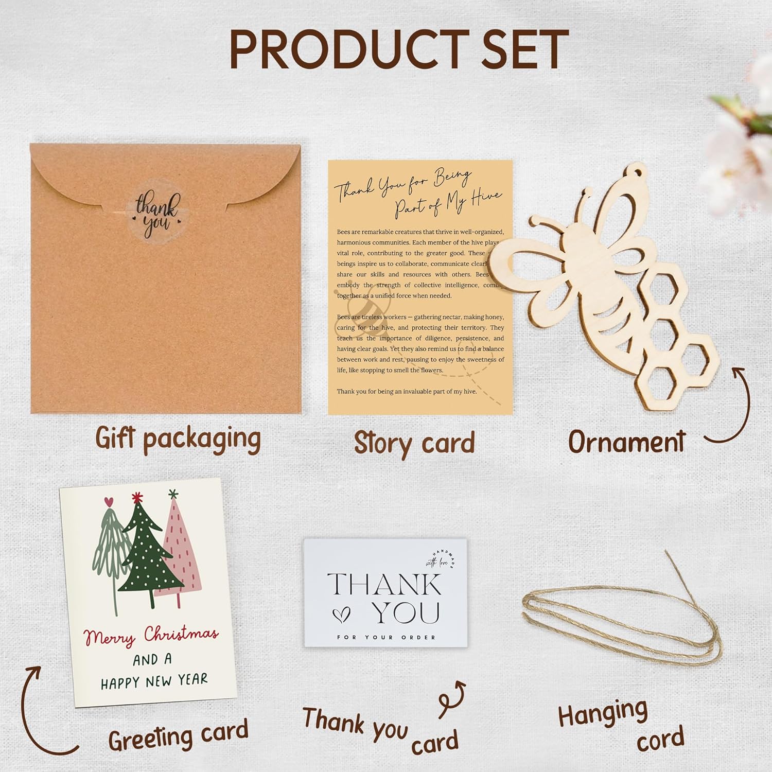 🐝Wooden Bee Ornaments-Coworker Ornament