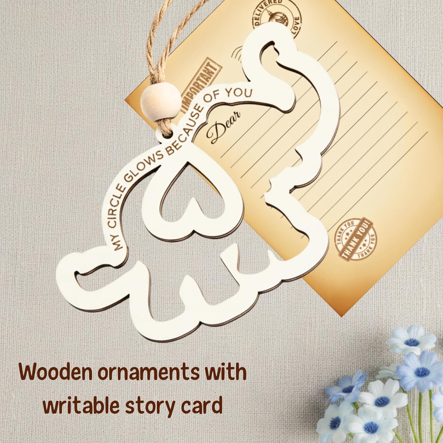 🔥HOT SALE 49% OFF - 🐘Circle of Friends - Wooden Elephant Ornament