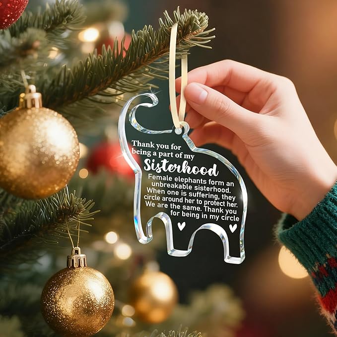 Best Friend Elephant Ornaments for Sisterhood