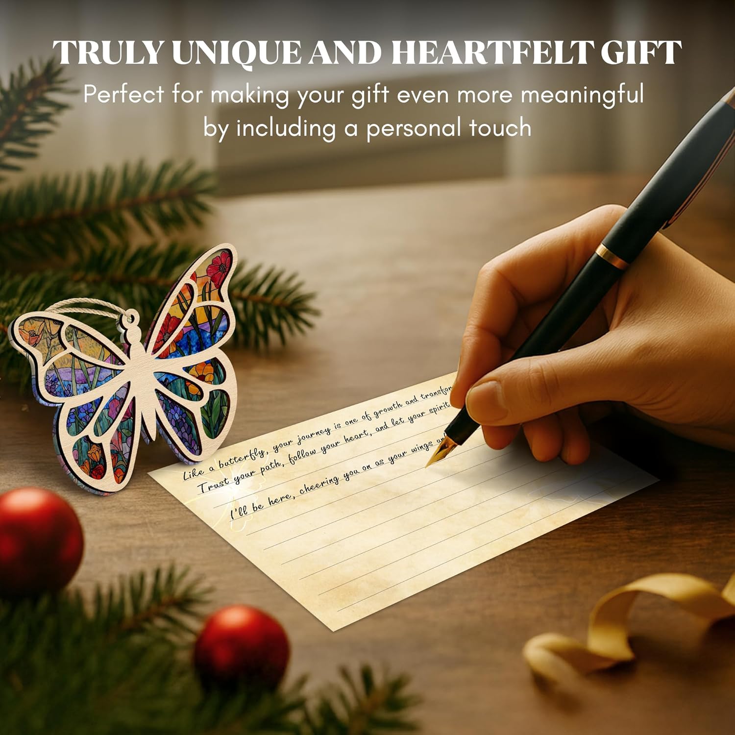 Butterfly Suncatcher Ornament with Story Card