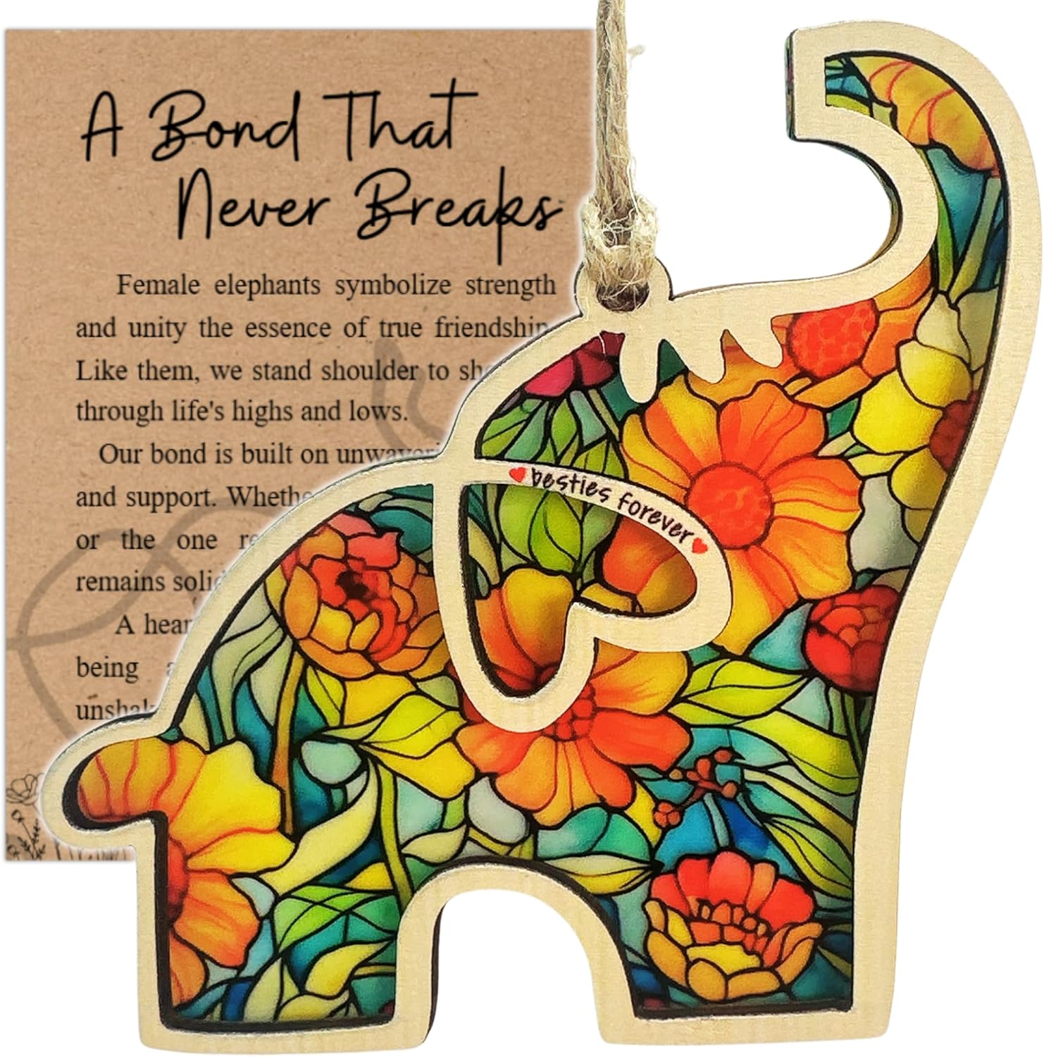 A Bond That Never Breaks - Elephant Friendship Ornament