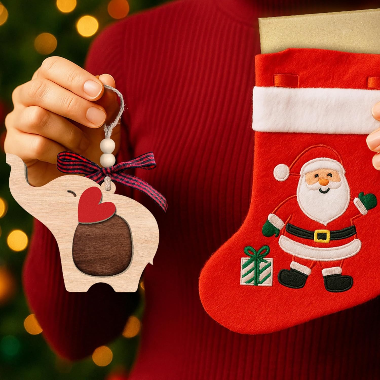 Friendship Elephant Ornament - Can Hold A Photo