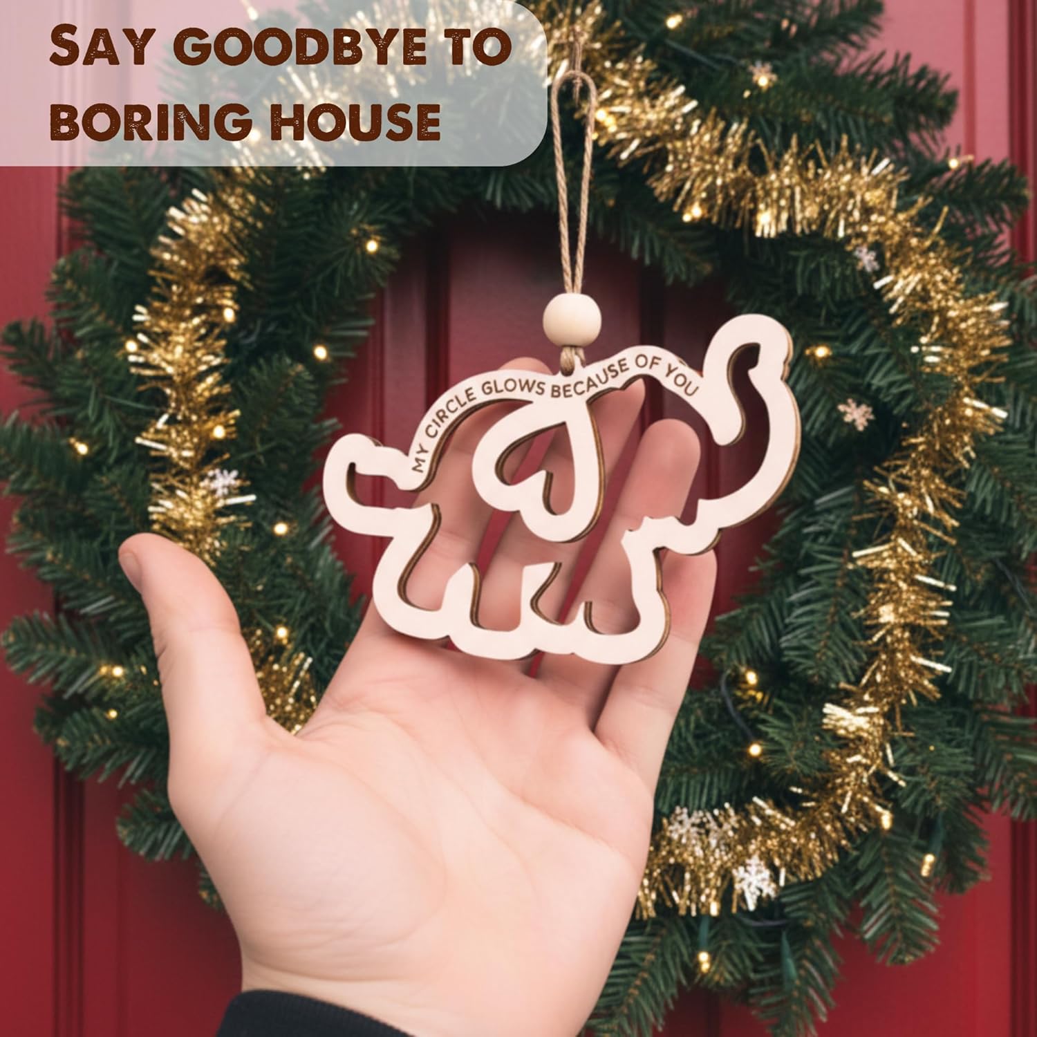 🔥HOT SALE 49% OFF - 🐘Circle of Friends - Wooden Elephant Ornament