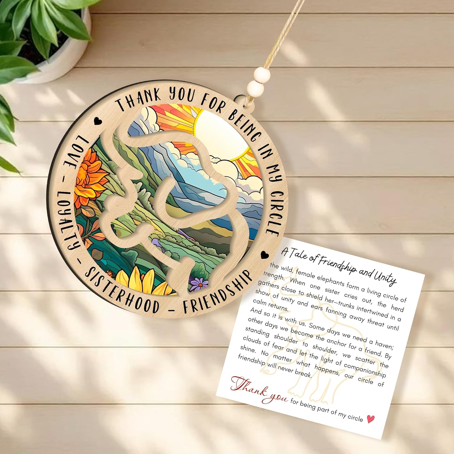 Elephant Ornament with Story Card