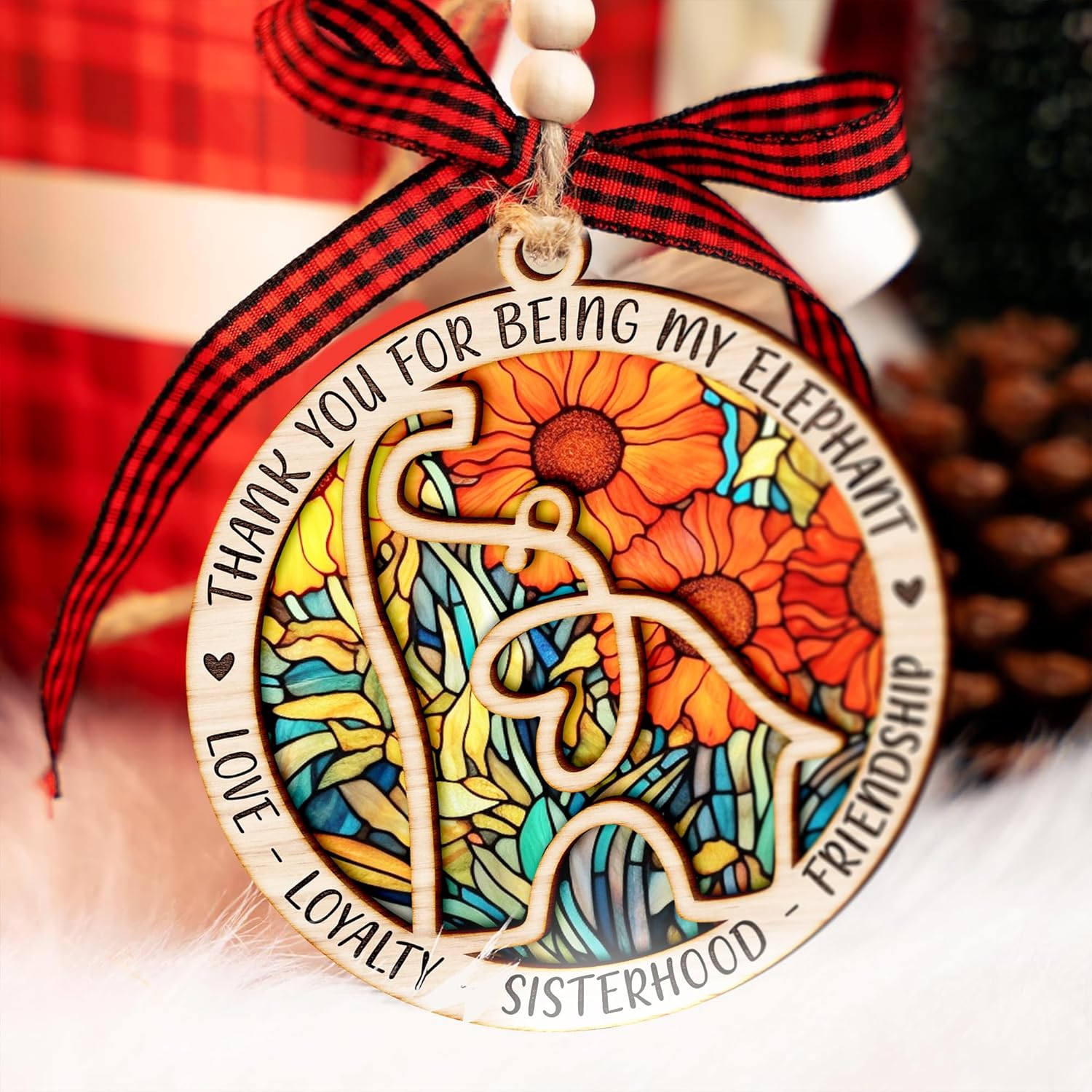 Elephant-Themed Friendship Ornaments -Friend Gift 