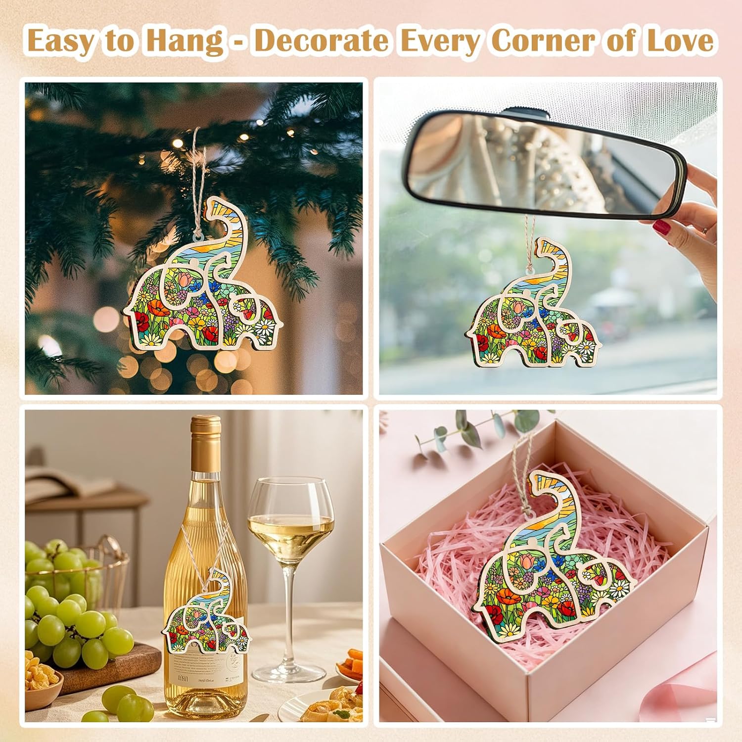 Mother‘s Day - Mom Elephant Ornament with Story Card