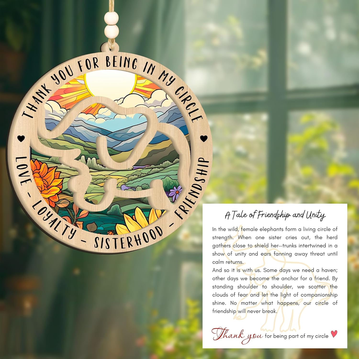 Elephant Ornament with Story Card