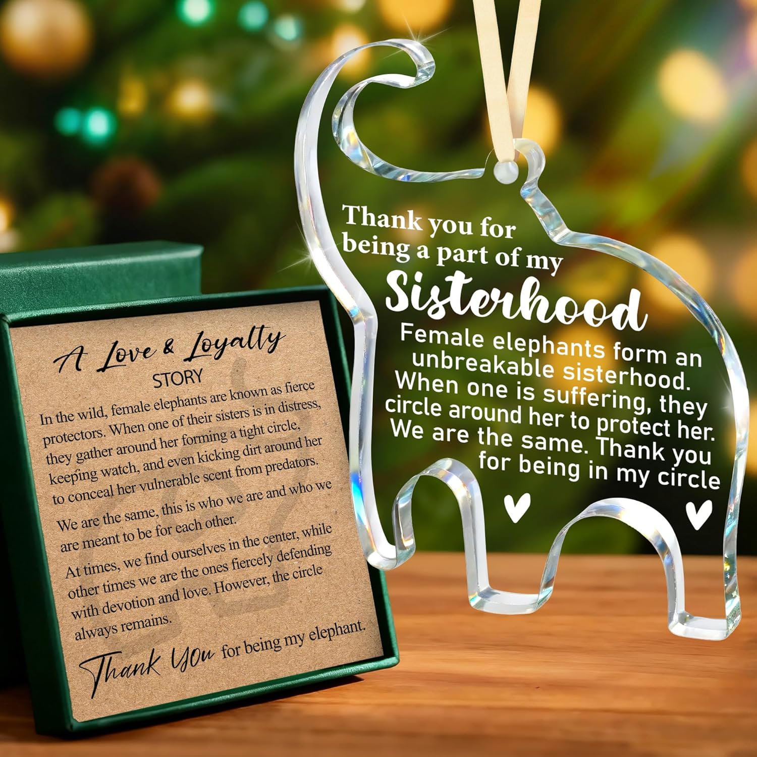 Best Friend Elephant Ornaments for Sisterhood