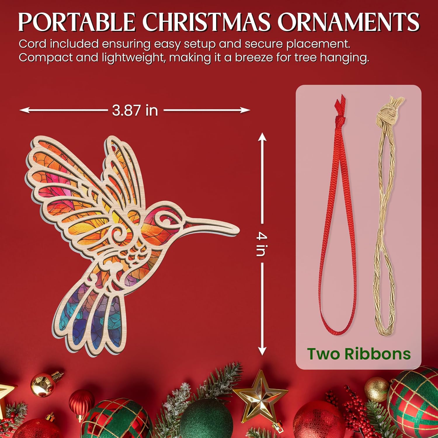 Hummingbird Suncatcher Ornaments with Card
