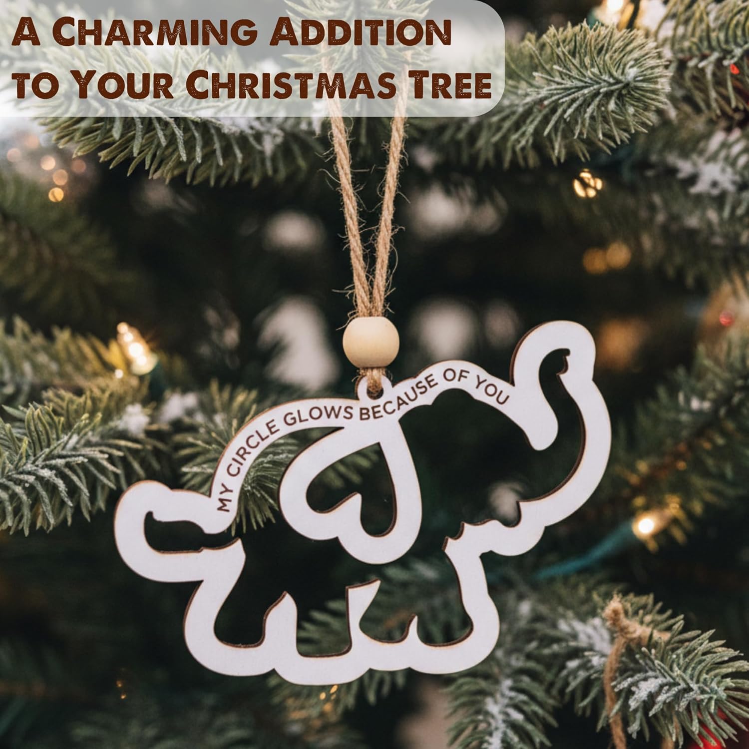 🔥HOT SALE 49% OFF - 🐘Circle of Friends - Wooden Elephant Ornament