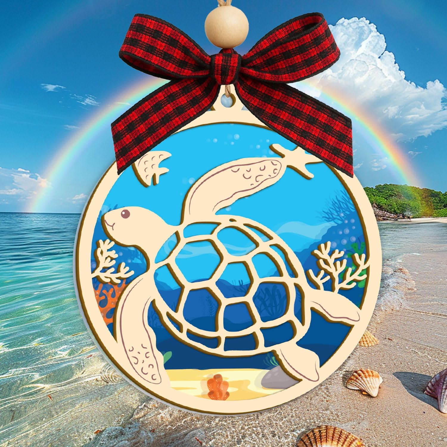 Sea Turtle Ornament Gifts for Women with Story Card