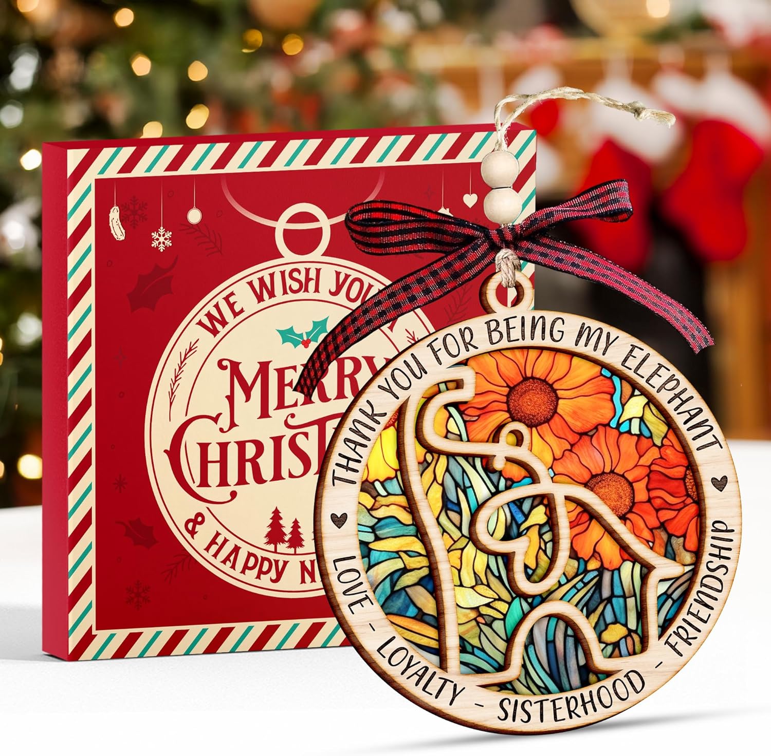 Elephant-Themed Friendship Ornaments -Friend Gift 