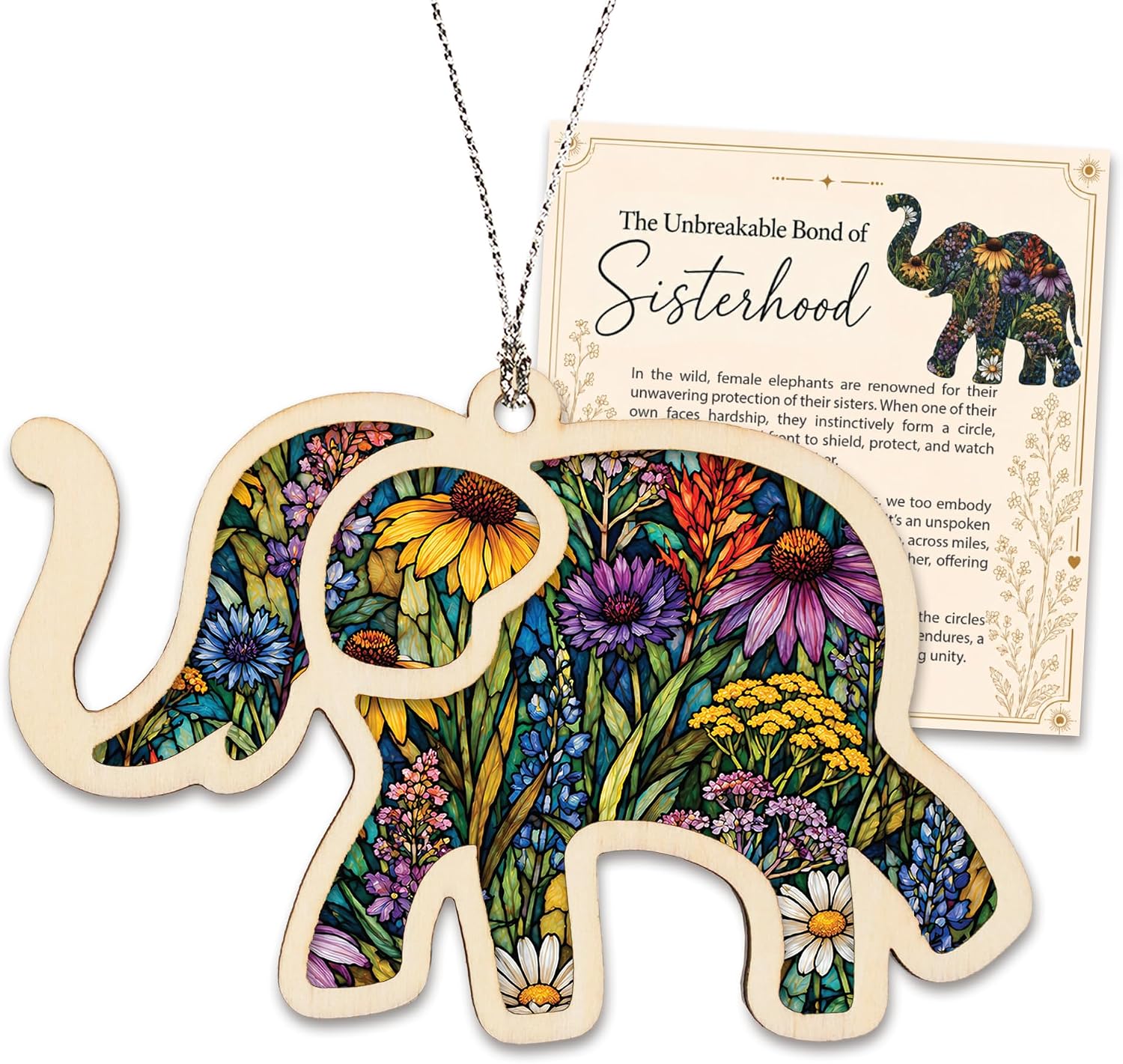 Sisterhood Best Friend Gift - Elephant Ornament