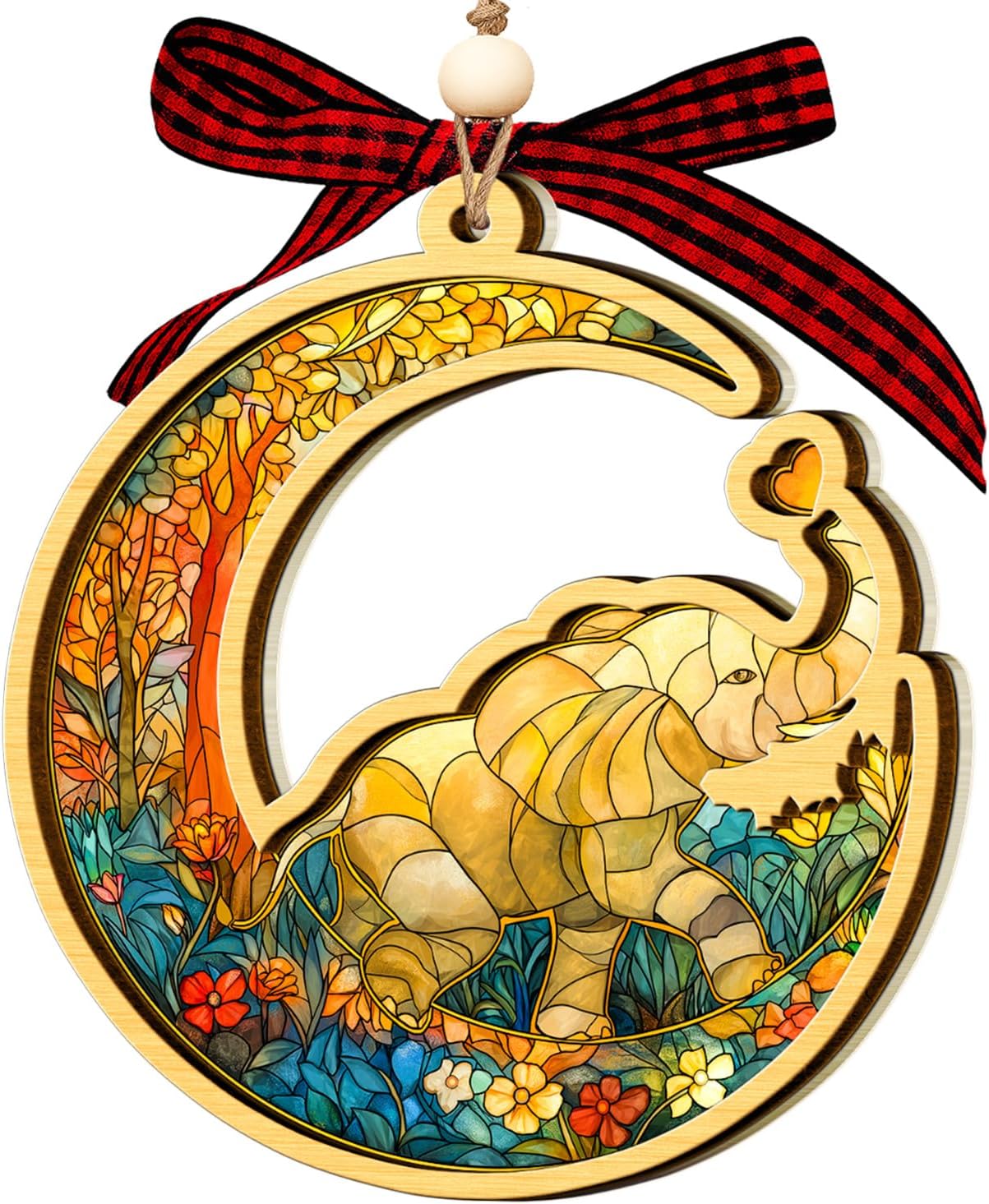 Moon Elephants Ornament - Friendship gift