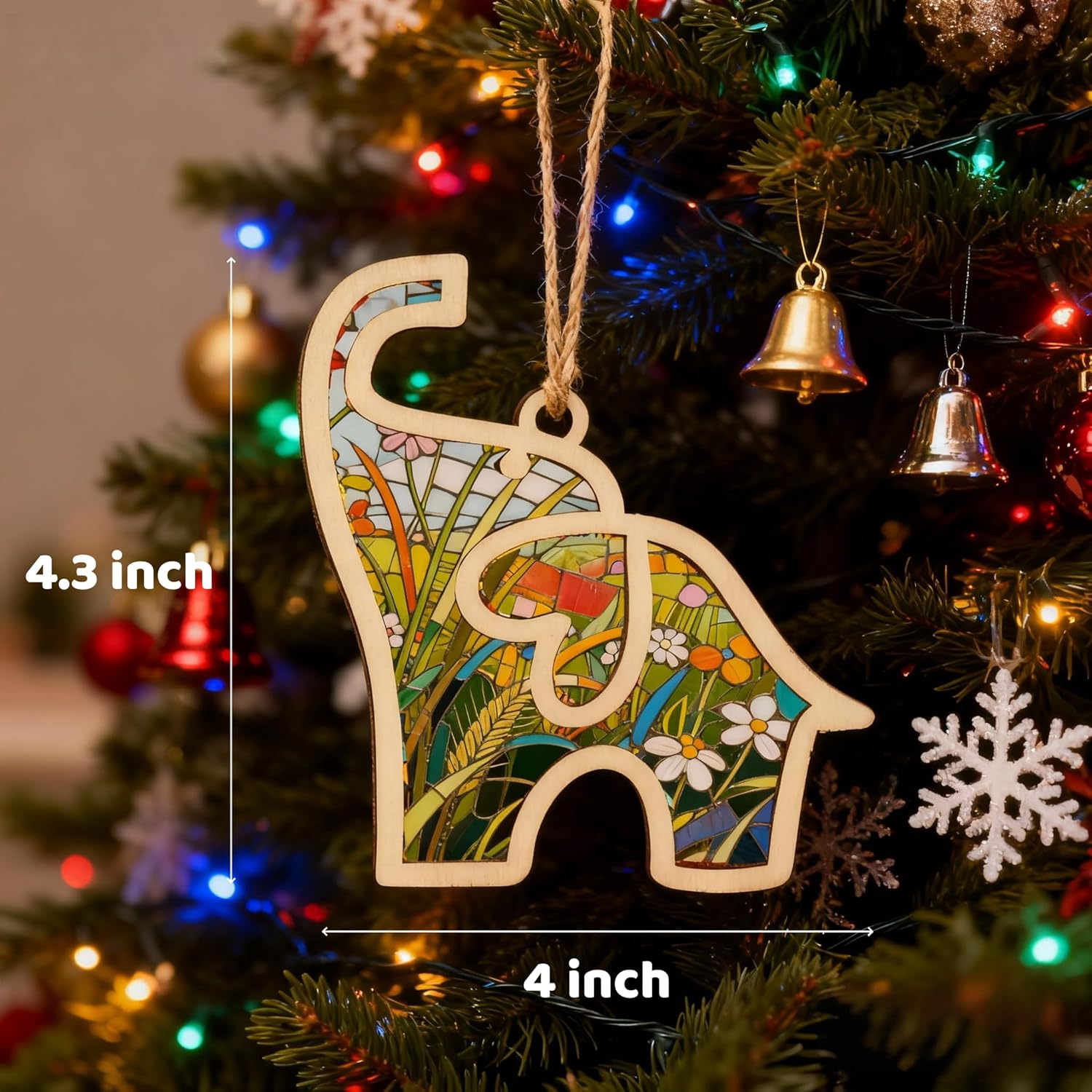 Friendship Elephant Ornament with Story Card for Women