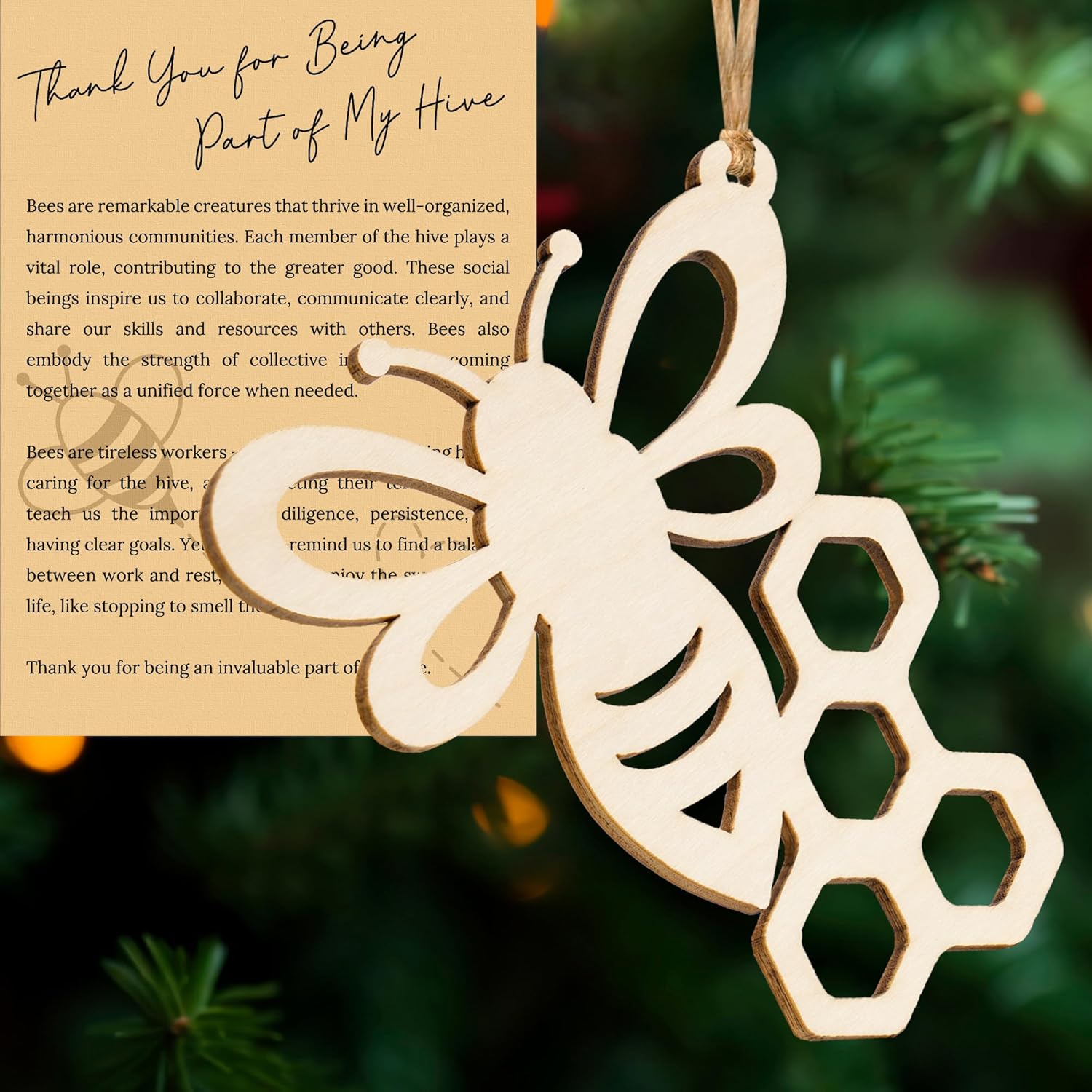 🐝Wooden Bee Ornaments-Coworker Ornament