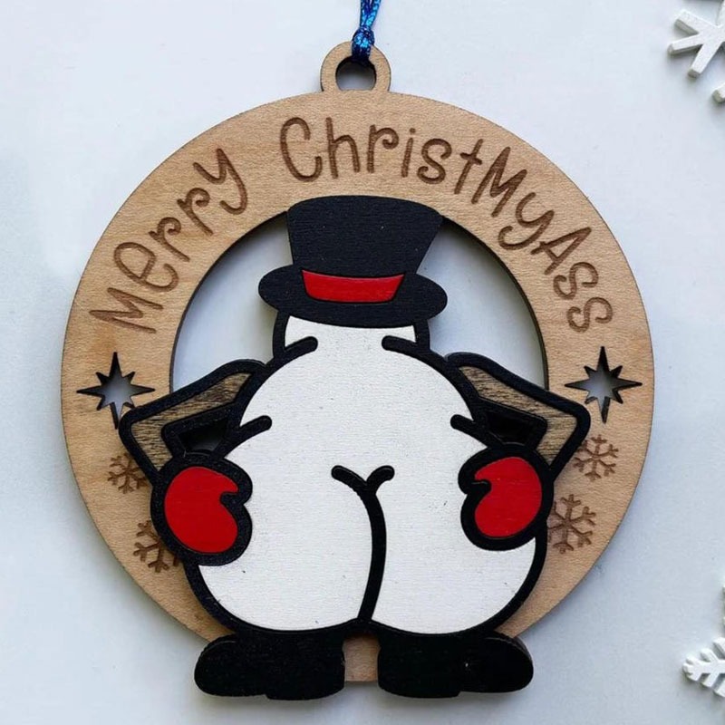 Funny Wooden Christmas Ornaments