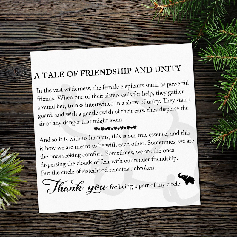 Elephant Friendship Suncatcher Ornament - Sisterhood Ornament