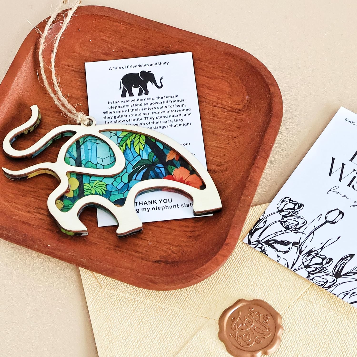 Elephant Gifts for Women with Story Card