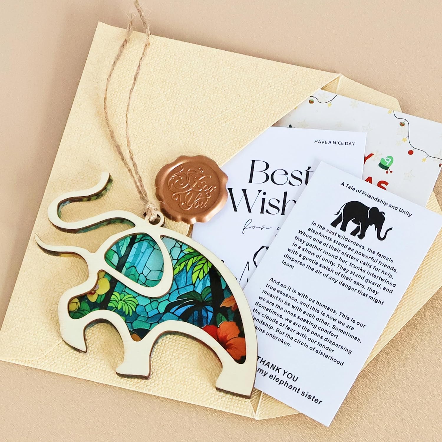 Elephant Gifts for Women with Story Card