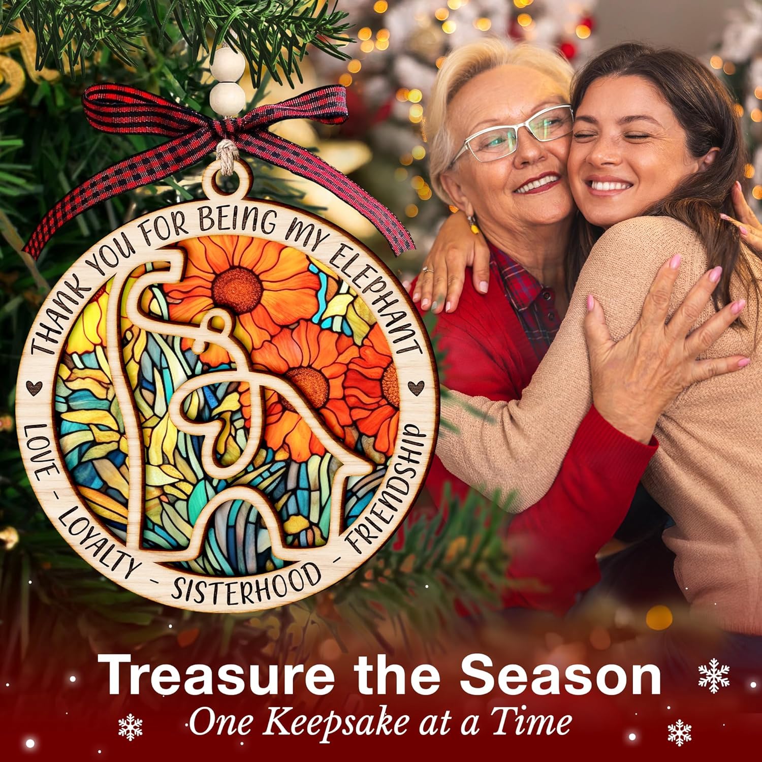 Elephant-Themed Friendship Ornaments -Friend Gift 