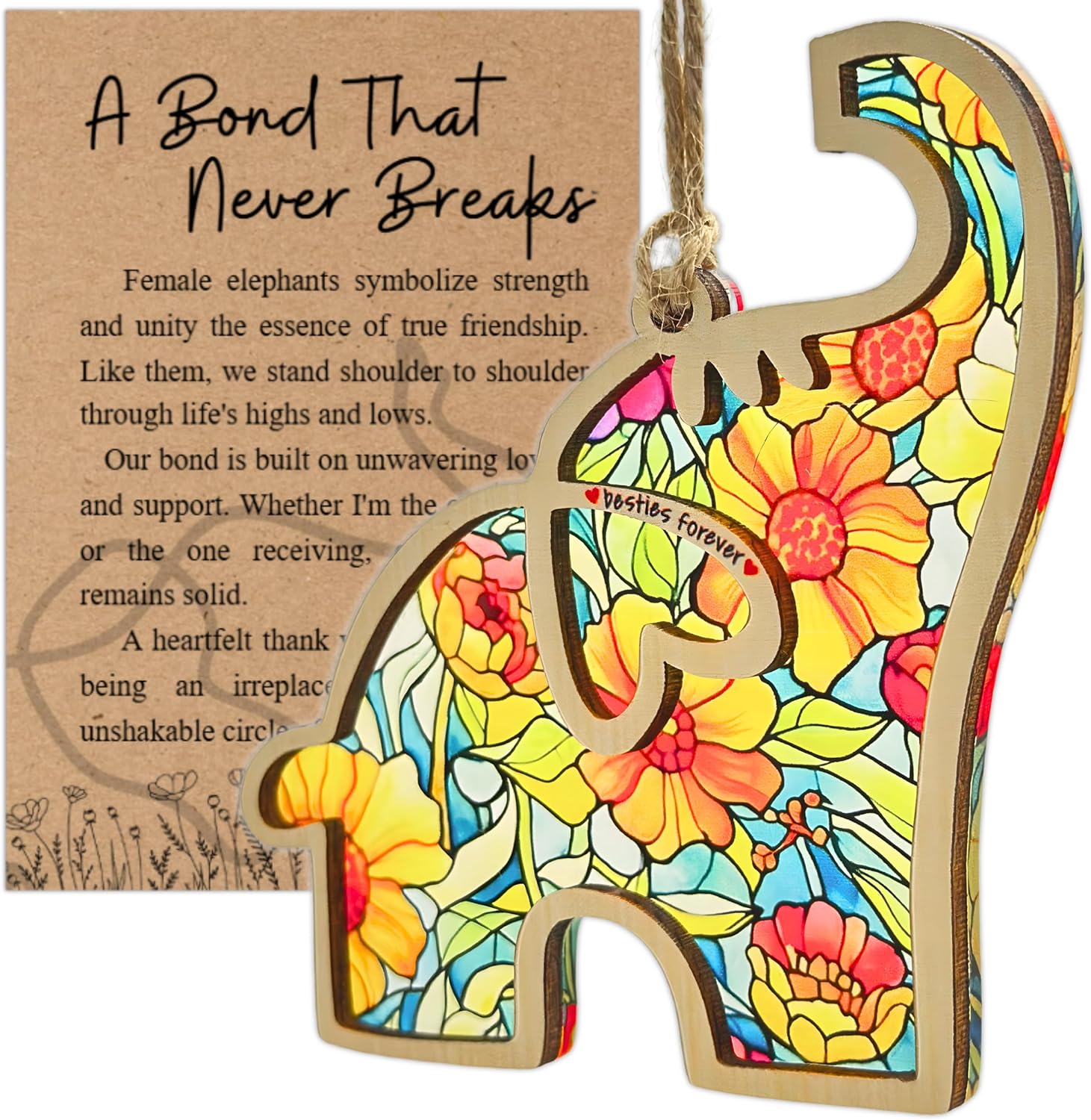 A Bond That Never Breaks - Elephant Friendship Ornament