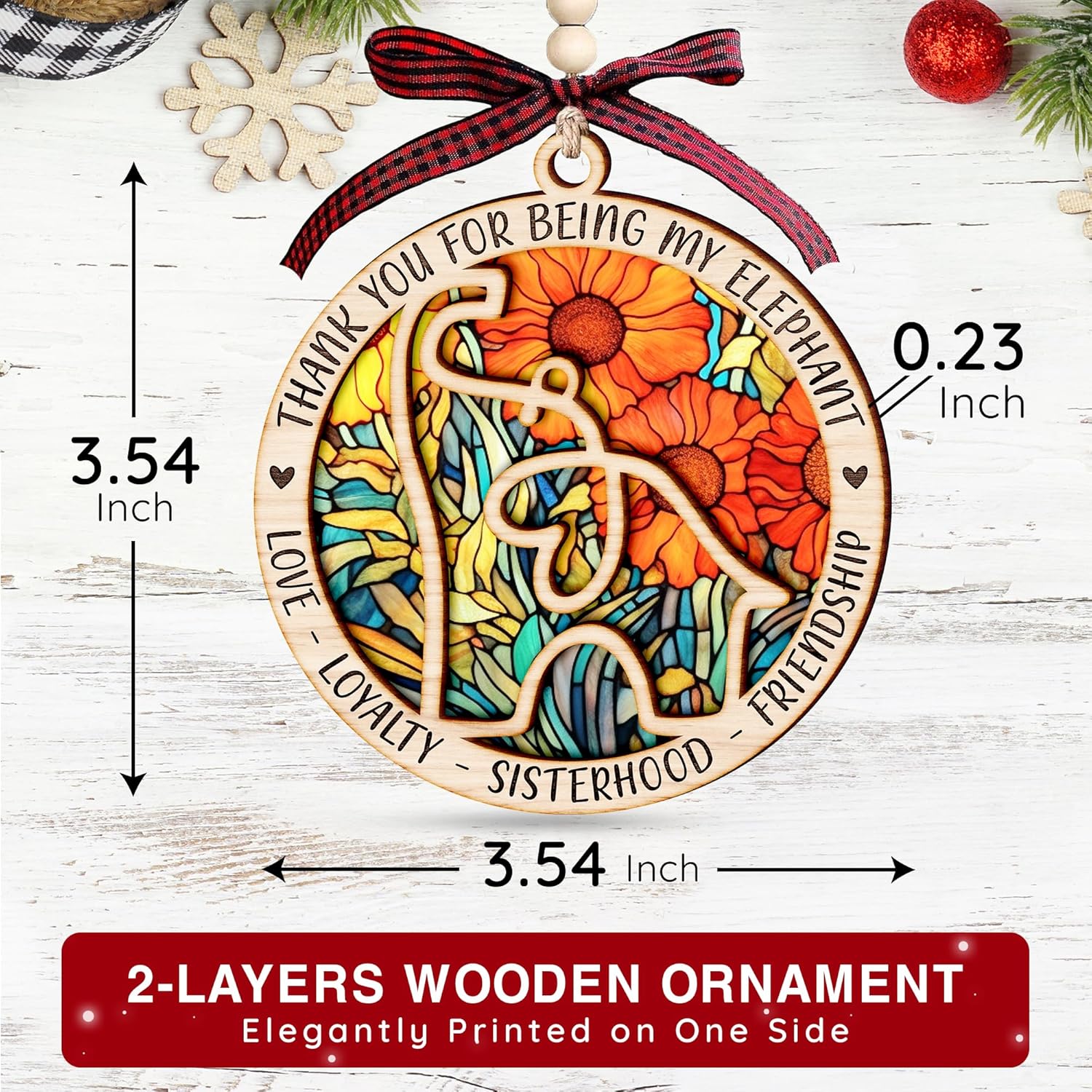 Elephant-Themed Friendship Ornaments -Friend Gift 