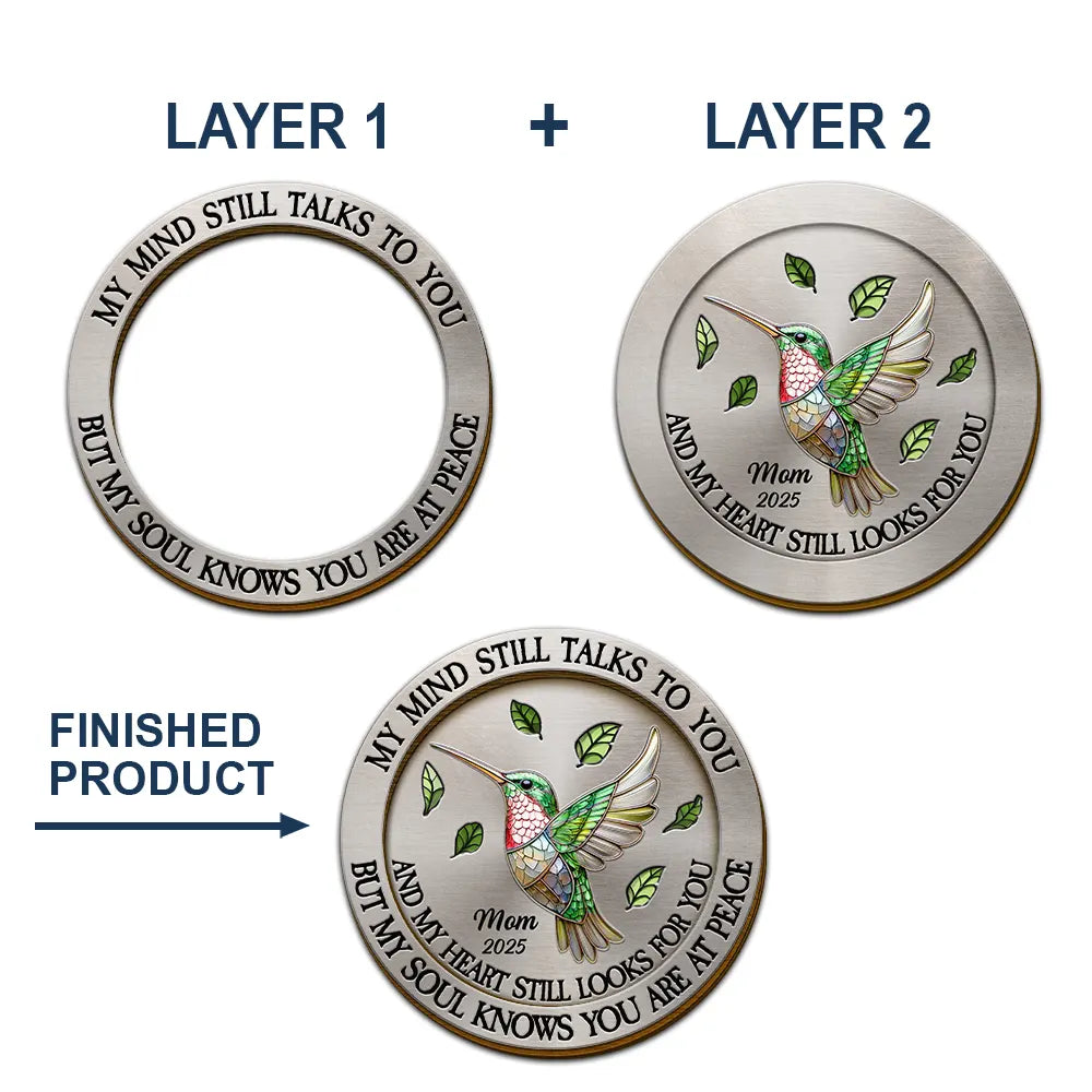 Memorial My Mind Still Talks To You - Personalized Custom Shaped Car Visor Clip