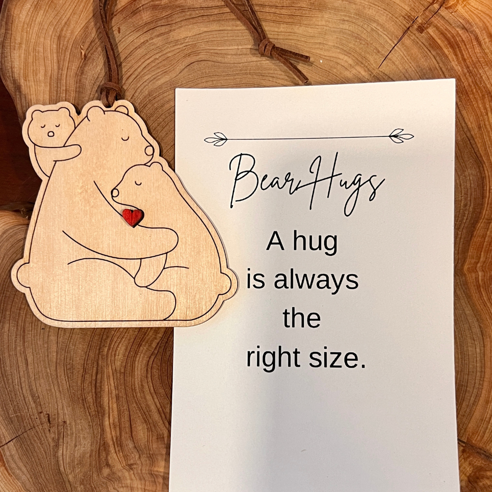 Wooden Story Card Keepsake Gift - Bear Hug