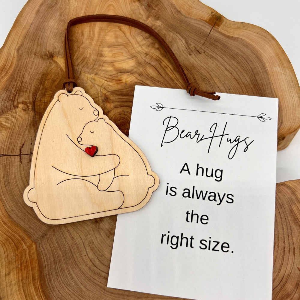 Wooden Story Card Keepsake Gift - Bear Hug