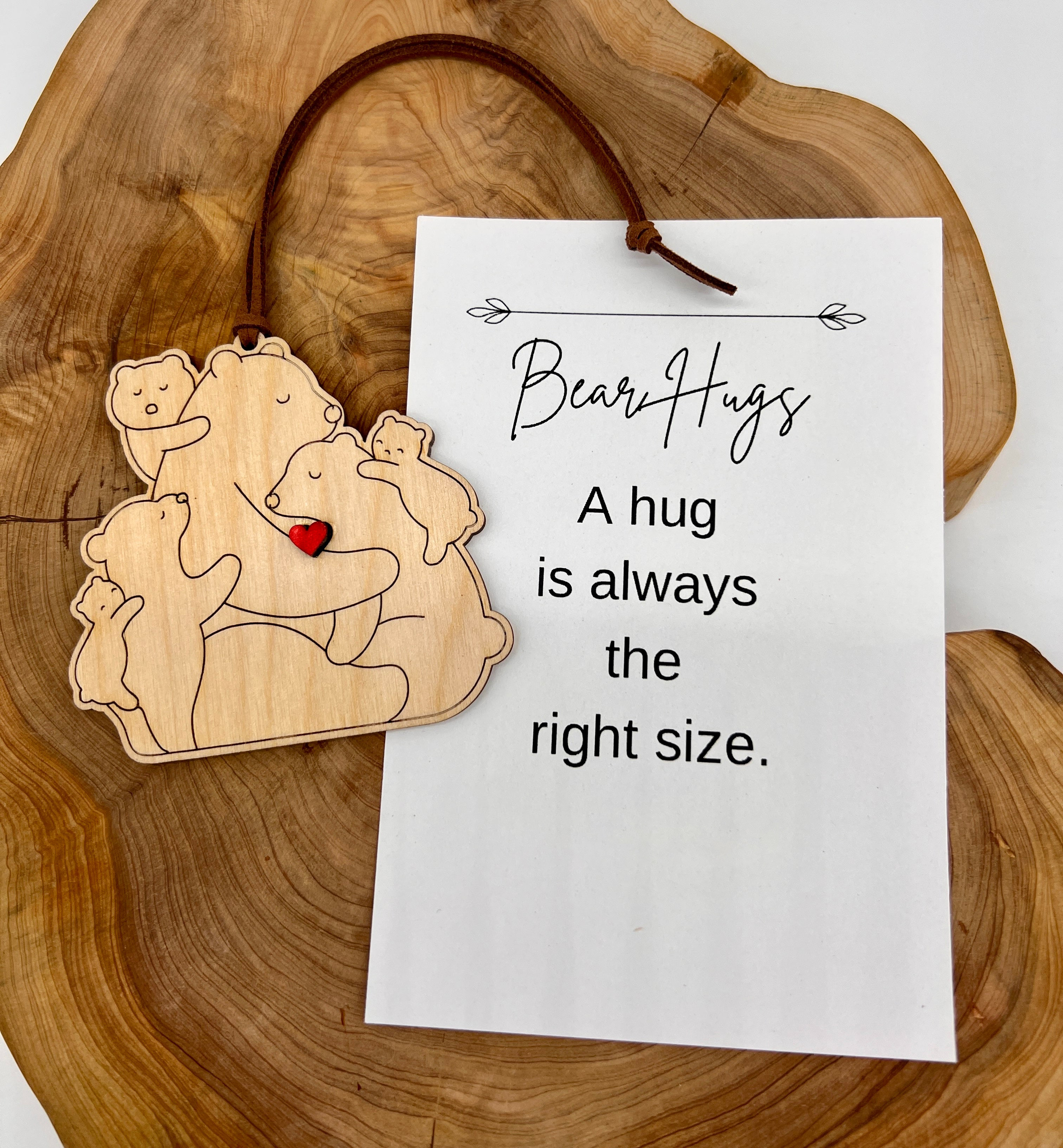 Wooden Story Card Keepsake Gift - Bear Hug