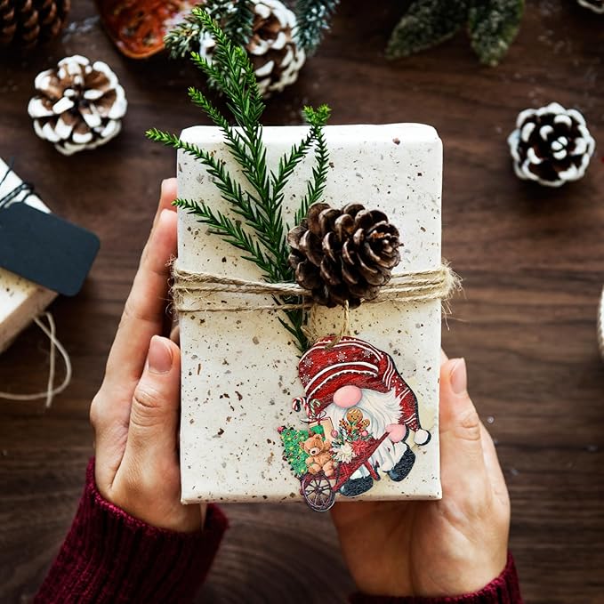 🎄 Early Christmas Sale 🎅24 Pieces Christmas Wooden Gnome Ornaments