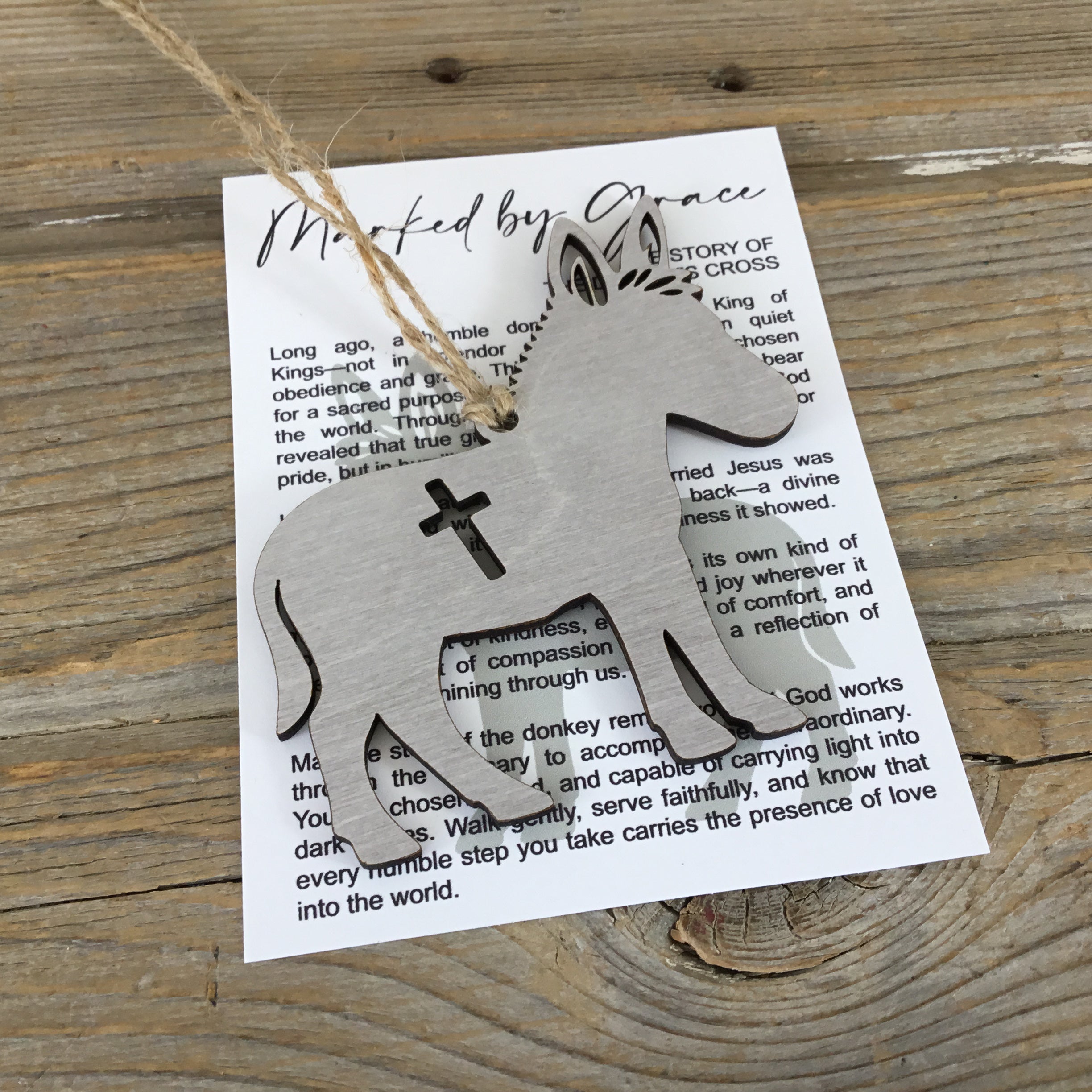 Donkey Story Card Ornament – The Story of the Donkey’s Cross